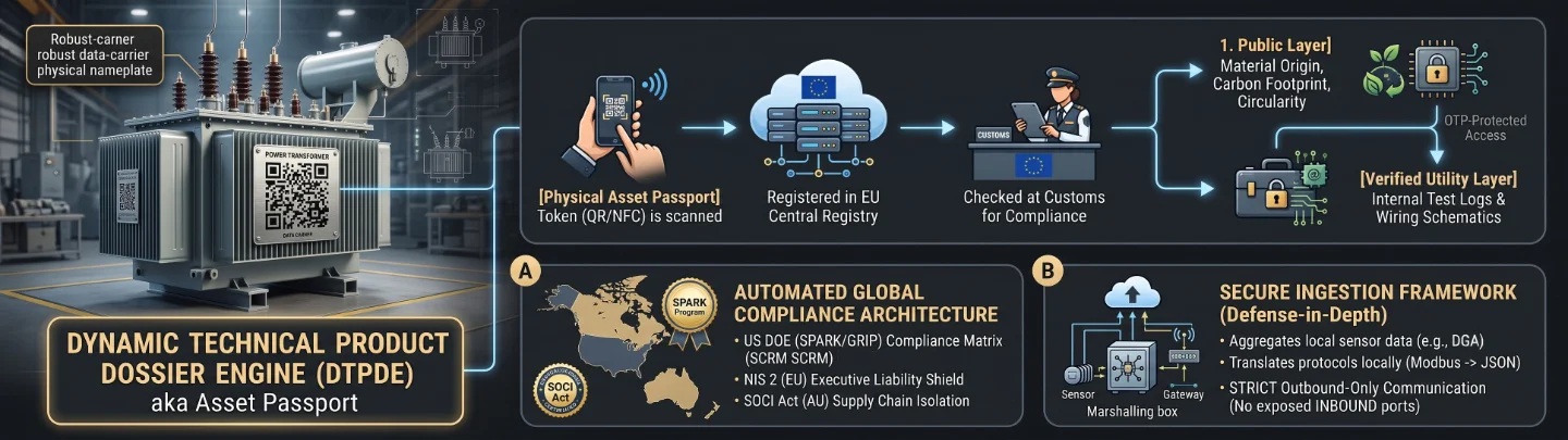 Asset Lifecycle & Digital Product Passport System Architecture Map